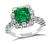 Estate 1.66ct Colombian Emerald 1.40ct Diamond Engagement Ring