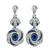 Estate 3.00ct Sapphire 1.00ct Diamond Dangling Earrings