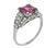 Pink Sapphire Diamond Art Deco Ring