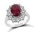 Estate 2.04ct Burma Ruby 0.97ct Diamond Halo Engagement Ring