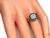 Old Mine Cut Diamond Sapphire Platinum Halo Engagement Ring