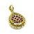 18k Gold Pink Sapphire Diamond Pendant