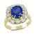 Estate 2.36ct Sapphire 1.30ct Diamond Gold Ring