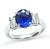 Estate 2.45ct Sapphire 0.45ct Diamond Engagement Ring