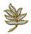 Estate 2.50ct Diamond Gold Leaf Pin