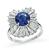 Estate 2.50ct Sapphire 1.75ct Diamond Ballerina Ring