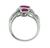 Platinum Diamond Pink Sapphire Ring