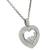 Round Cut Diamond 14k White Gold Happy Diamond Heart Pendant Necklace