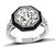 Estate 2.67ct Diamond Onyx Engagement Ring