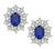 Estate 2.88ct Sapphire 1.54ct Diamond Studs Earrings