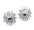 Platinum Diamond Sapphire Earrings