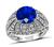 Vintage 2.96ct Sapphire 1.00ct Diamond Engagement Ring