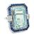 Estate 20.00ct Aquamarine 1.50ct Sapphire Diamond Ring