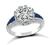Estate 3.00ct Diamond Sapphire Engagement Ring