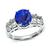 Estate 3.20ct Ceylon Sapphire 0.76ct Diamond Engagement Ring