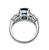 Platinum Diamond Sapphire Engagement Ring