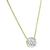 Round Cut Diamond 14k Yellow Gold Pendant Necklace