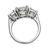 5.42cttw Round Cut Diamond Platinum Three Stone Ring