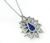14k Gold Diamond Sapphire Necklace