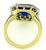 18k Gold Diamond Sapphire Art Deco Engagement Ring