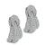 Round Cut Diamond 14k White Gold Earrings