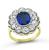 Vintage 3.93ct Sapphire 3.60ct Diamond Gold Ring