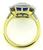 18k Yellow and White Gold Sapphire Diamond Engagement Ring