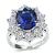 Estate 4.11ct Sapphire 2.16ct Diamond Engagement Ring