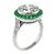 Diamond Emerald Engagement Ring