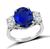 Estate 4.25ct Ceylon Sapphire 1.05ct Diamond Engagement Ring