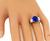 Oval Cut Sapphire Oval Cut Diamond Platinum Engagement Ring