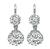 Round Cut Diamond Platinum Dangling Earrings