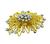 Round Cut Diamond 18k Yellow Gold and Platinum Pin