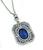 18k Gold Diamond Sapphire Necklace