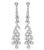 Round Cut Diamond Platinum Dangling Earrings