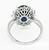 Platinum Diamond Sapphire Ring