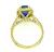 14k Gold Diamond Sapphire Engagement Ring