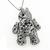 18k Gold Diamond Teddy Bear Pendant Necklace