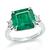 Estate AGL Certified 5.33ct Emerald Diamond Engagement Ring