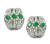 Estate 5.73ct Diamond 2.34ct Emerald Earrings