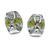 Platinum 18k Gold Emerald Diamond Earrings