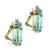 Aquamarine Diamond Gold Earrings