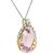 Pear Shape Kunzite Marquise and Pear Shape Diamond 14k Yellow and White Gold Pendant