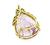 14k Gold Diamond Kunzite Pendant