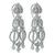 Round Cut Diamond 18k White Gold Chandelier Earrings