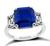 Estate 6.47ct Sapphire GIA Certified 1.11ct Diamond Engagement Ring