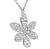 Pear Round and Marquise Cut Diamond 14k White Gold Pendant Necklace