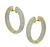 Round Cut Diamond 18k Yellow Gold Hoops Earrings