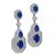 Estate 7.00ct Sapphire 3.00ct Diamond Dangling Earrings