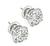 Round Cut Diamond 14k White Gold Studs Earrings